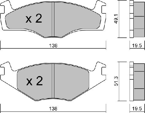 AISIN BPVW-1030 - Тормозные колодки, дисковые, комплект autosila-amz.com