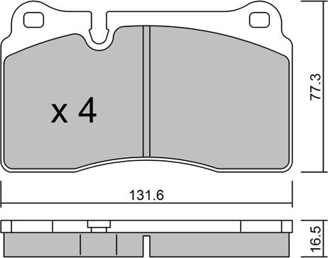 AISIN BPVW-1037 - Тормозные колодки, дисковые, комплект autosila-amz.com