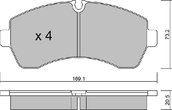 AISIN BPVW-1020 - Тормозные колодки, дисковые, комплект autosila-amz.com