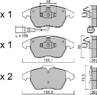 Aisin BPVW-1022 - Тормозные колодки, дисковые, комплект autosila-amz.com