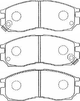 AISIN D1N035 - Тормозные колодки, дисковые, комплект autosila-amz.com