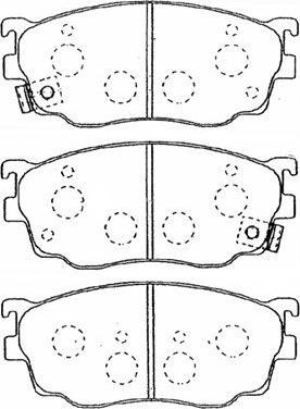 Aisin E1N042 - Тормозные колодки, дисковые, комплект autosila-amz.com