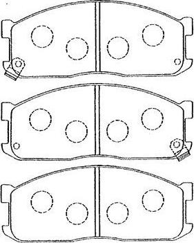 Aisin E1N009 - Тормозные колодки, дисковые, комплект autosila-amz.com