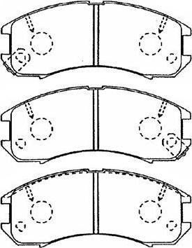 Aisin E1N035 - Тормозные колодки, дисковые, комплект autosila-amz.com