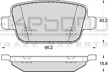 Chevrolet PW990333 - Тормозные колодки, дисковые, комплект autosila-amz.com