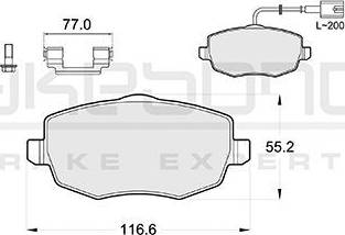 Akebono AN-4464WK - Тормозные колодки, дисковые, комплект autosila-amz.com