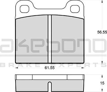 Akebono AN-4402KE - Тормозные колодки, дисковые, комплект autosila-amz.com