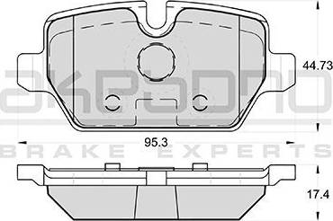 Akebono AN-4427K - Тормозные колодки, дисковые, комплект autosila-amz.com