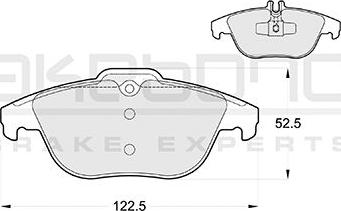 Akebono AN-4475KE - Тормозные колодки, дисковые, комплект autosila-amz.com