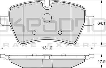 Akebono AN-4476KE - Тормозные колодки, дисковые, комплект autosila-amz.com