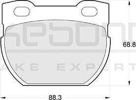 Akebono AN-4546KE - Тормозные колодки, дисковые, комплект autosila-amz.com