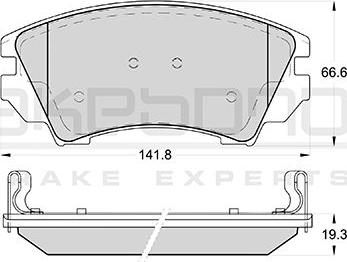 Akebono ACT1404 - Тормозные колодки, дисковые, комплект autosila-amz.com