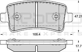 Akebono AN-4543WK - Тормозные колодки, дисковые, комплект autosila-amz.com