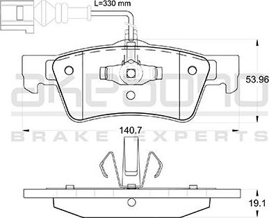 Akebono AN-4554WK - Тормозные колодки, дисковые, комплект autosila-amz.com