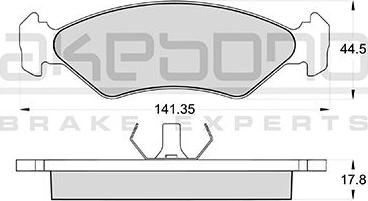 Akebono AN-4566KE - Тормозные колодки, дисковые, комплект autosila-amz.com