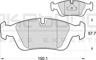 Akebono AN-4567K - Тормозные колодки, дисковые, комплект autosila-amz.com