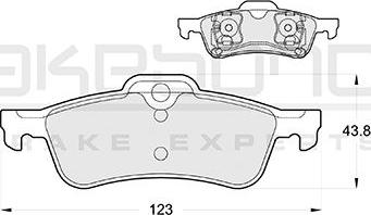 Akebono AN-4509K - Тормозные колодки, дисковые, комплект autosila-amz.com