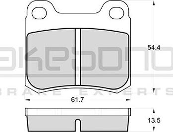 Akebono AN-4502K - Тормозные колодки, дисковые, комплект autosila-amz.com