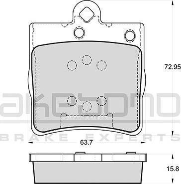 Akebono AN-4507K - Тормозные колодки, дисковые, комплект autosila-amz.com