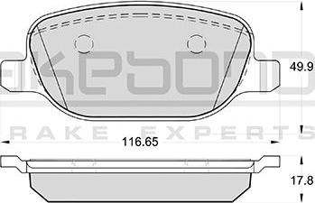 Akebono AN-4516K - Тормозные колодки, дисковые, комплект autosila-amz.com