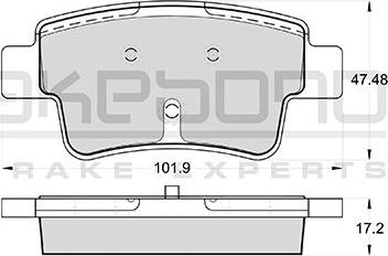 Akebono AN-4511KE - Тормозные колодки, дисковые, комплект autosila-amz.com