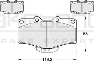 Akebono AN-458WKE - Тормозные колодки, дисковые, комплект autosila-amz.com