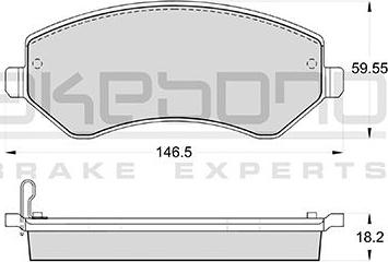 Akebono AN-4536WK - Тормозные колодки, дисковые, комплект autosila-amz.com