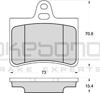 Akebono AN-4526K - Тормозные колодки, дисковые, комплект autosila-amz.com