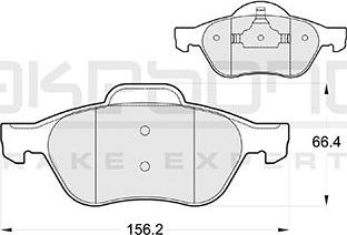 Akebono AN-4662K - Тормозные колодки, дисковые, комплект autosila-amz.com