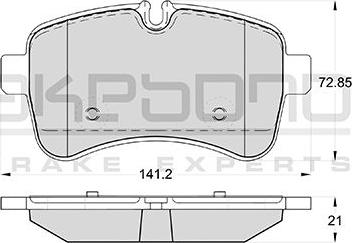 Akebono AN-4685K - Тормозные колодки, дисковые, комплект autosila-amz.com