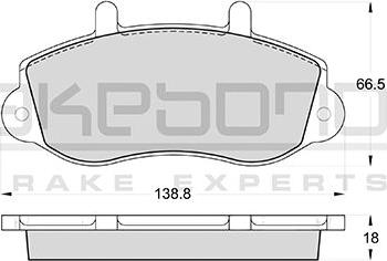 Akebono AN-4637K - Тормозные колодки, дисковые, комплект autosila-amz.com
