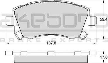 Akebono AN-463WK - Колодки тормозные дисковые передние ПОДХОДЯТ ДЛЯ , , , autosila-amz.com