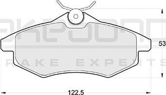 Akebono AN-4096K - Тормозные колодки, дисковые, комплект autosila-amz.com