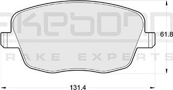 Akebono AN-4097K - Тормозные колодки, дисковые, комплект autosila-amz.com