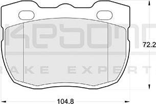 Akebono AN-4044K - Тормозные колодки, дисковые, комплект autosila-amz.com