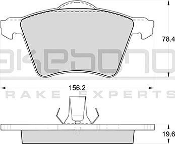 Akebono AN-4042WKE - Тормозные колодки, дисковые, комплект autosila-amz.com