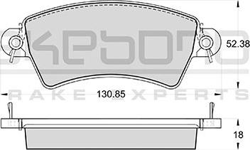 Akebono AN-4054KE - Тормозные колодки, дисковые, комплект autosila-amz.com