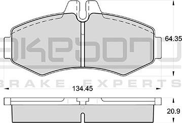 Akebono AN-4055K - Тормозные колодки, дисковые, комплект autosila-amz.com