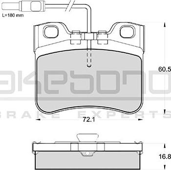 Akebono AN-4084WKE - Тормозные колодки, дисковые, комплект autosila-amz.com