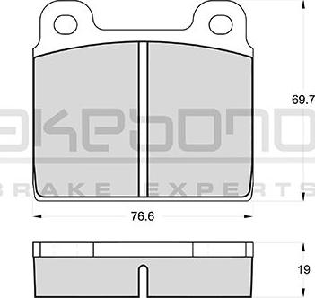 Akebono AN-4083KE - Тормозные колодки, дисковые, комплект autosila-amz.com