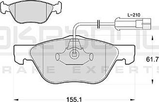 Akebono AN-4030WK - Тормозные колодки, дисковые, комплект autosila-amz.com