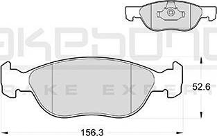 Akebono AN-4029K - Тормозные колодки, дисковые, комплект autosila-amz.com