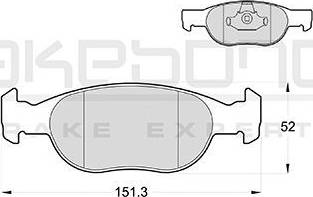 Akebono AN-4028K - Тормозные колодки, дисковые, комплект autosila-amz.com