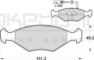 Akebono AN-4022WKE - Тормозные колодки, дисковые, комплект autosila-amz.com