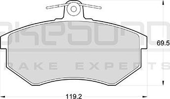 Akebono AN-4076KE - Тормозные колодки, дисковые, комплект autosila-amz.com