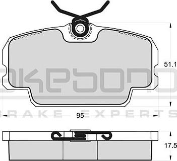 Akebono AN-4078KE - Тормозные колодки, дисковые, комплект autosila-amz.com