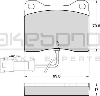 Akebono AN-4195WKE - Тормозные колодки, дисковые, комплект autosila-amz.com