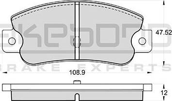 Akebono AN-4192K - Тормозные колодки, дисковые, комплект autosila-amz.com