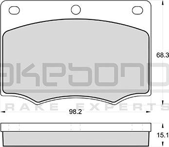 Akebono AN-4151KE - Тормозные колодки, дисковые, комплект autosila-amz.com