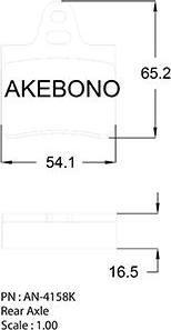 Akebono AN-4158K - Тормозные колодки, дисковые, комплект autosila-amz.com